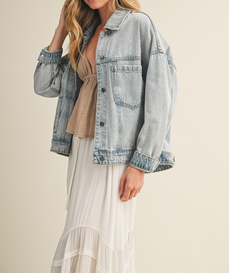 Jacket Vintage Wash Light Denim – foto 4