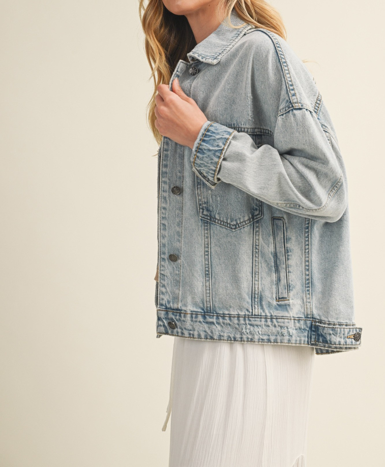 Jacket Vintage Wash Light Denim – foto 5
