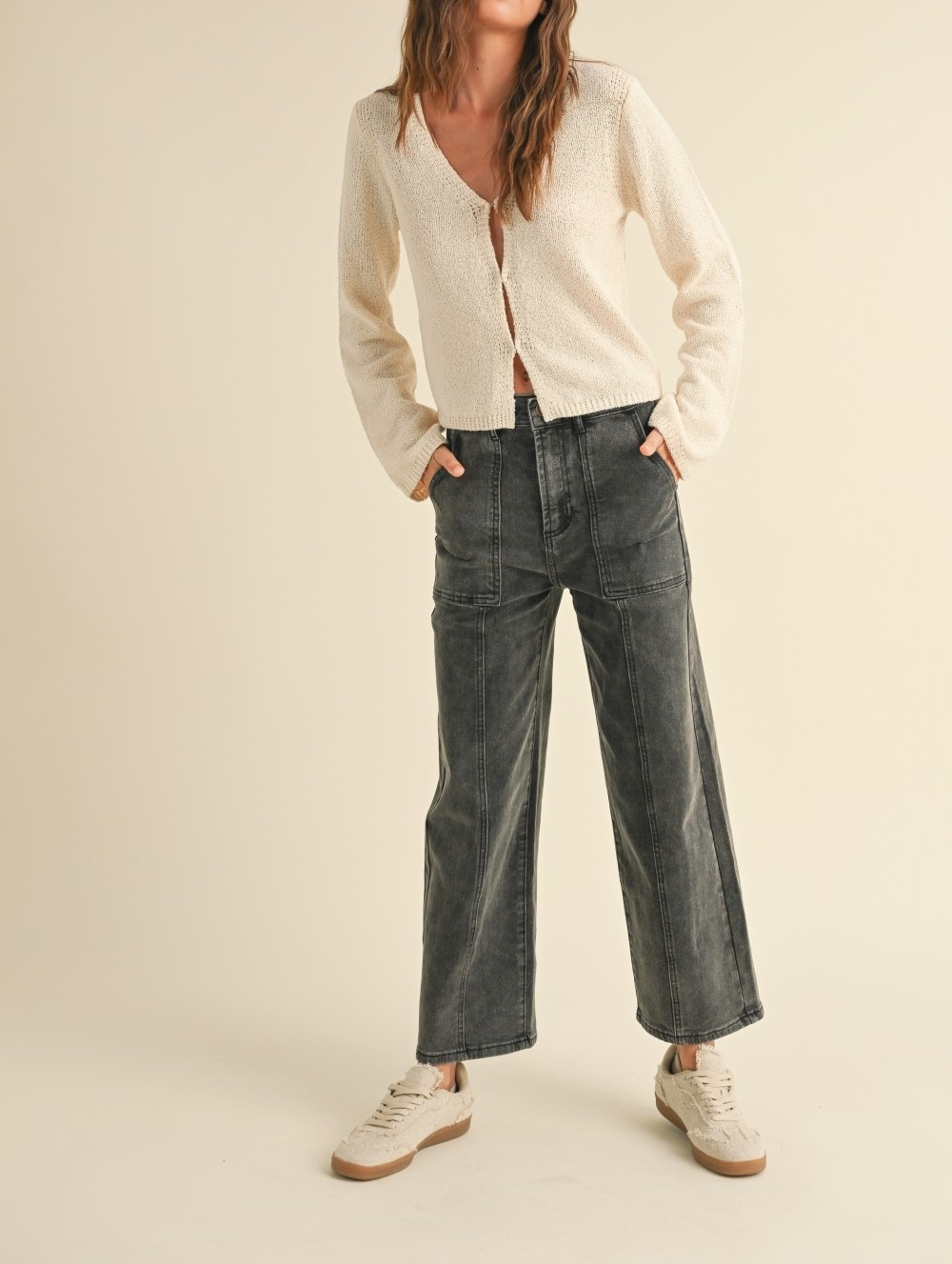 Cardigan Peek a Boo L/S Ivory – foto 5