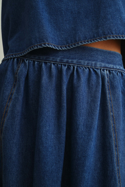 Enagua A Line Pockets Soft Denim – foto 6