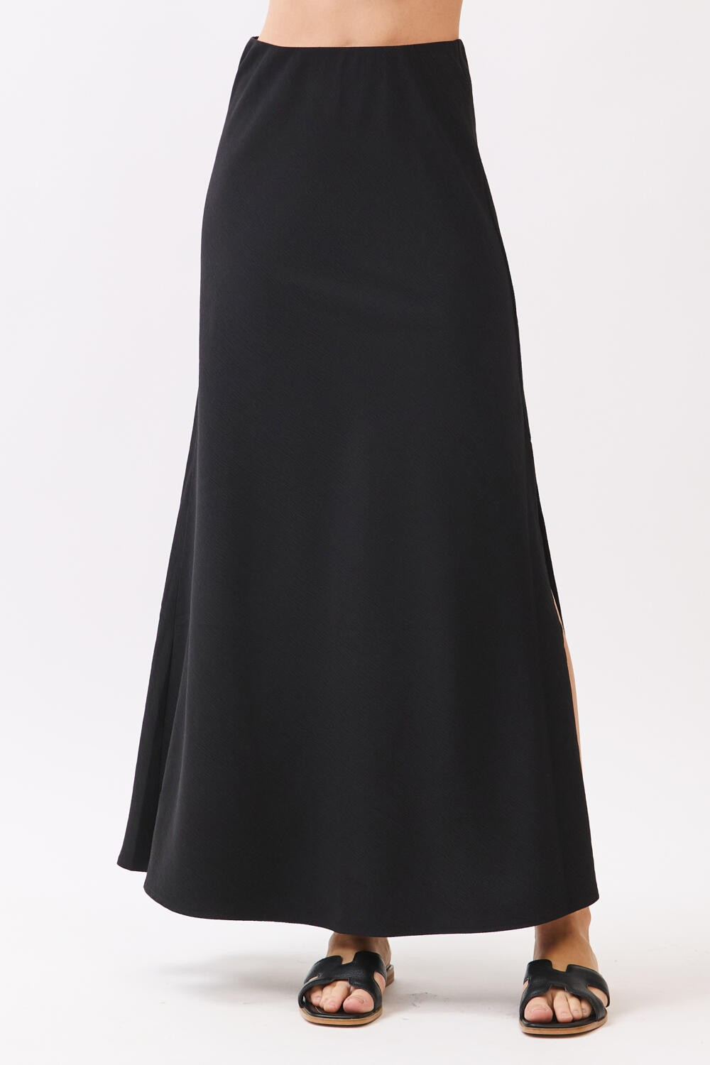 Enagua Bias Maxi Side Slit Black – foto 5