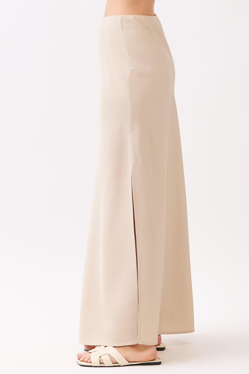 Enagua Bias Maxi Side Slit Natural – foto 6