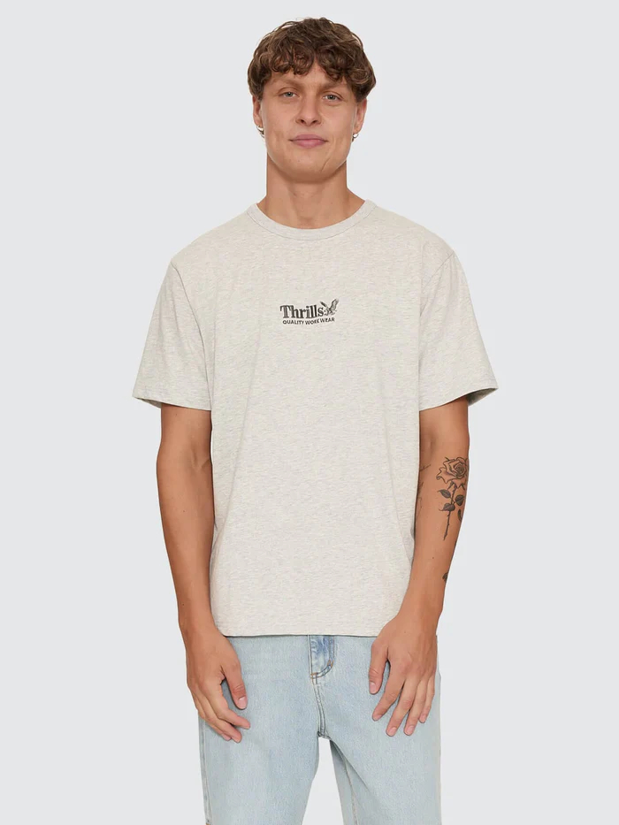 Camiseta Thrills Workwear Embro Snow Marle – foto 6