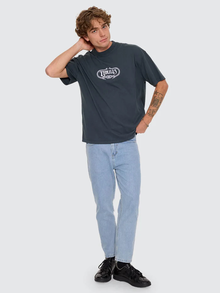Camiseta Thrills Double Time Oversize Box Petrol – foto 6