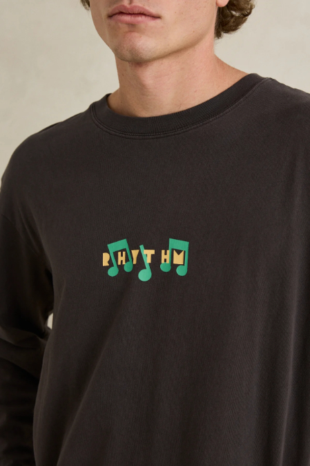 Camiseta Rhythm M/L Radio Sounds Vintage Black – foto 3