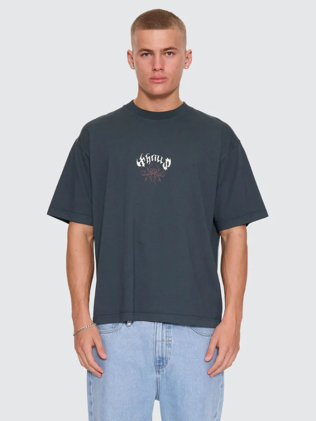 Camiseta Thrills Stagger Oversize Box Crop Petrol – foto 6