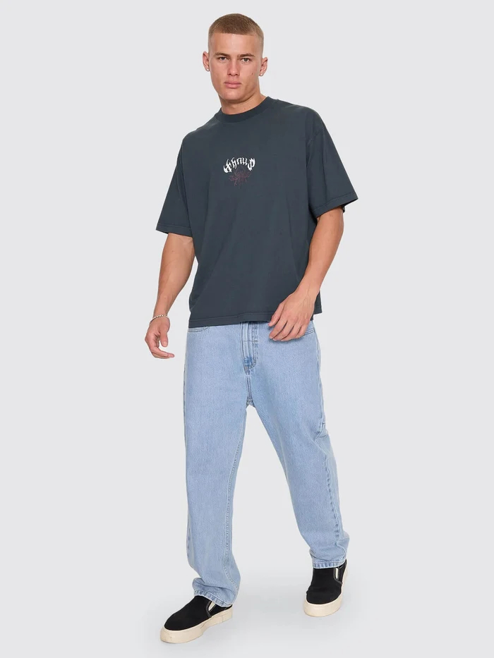 Camiseta Thrills Stagger Oversize Box Crop Petrol – foto 10