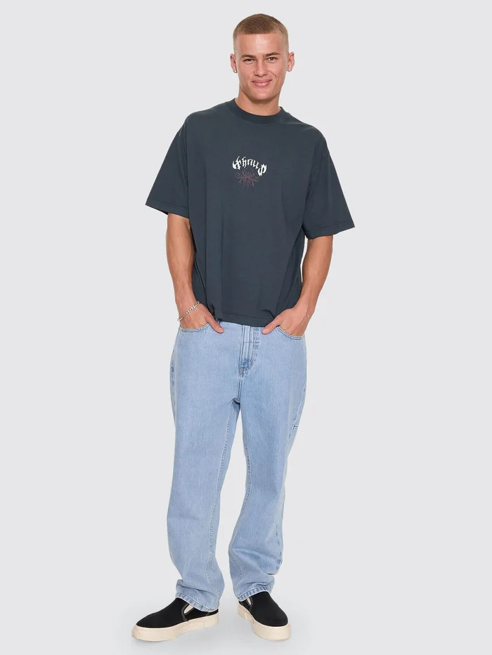 Camiseta Thrills Stagger Oversize Box Crop Petrol – foto 11