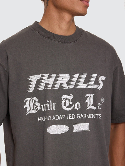Camiseta Thrills Built To Last Oversize Box Crop Black – foto 2