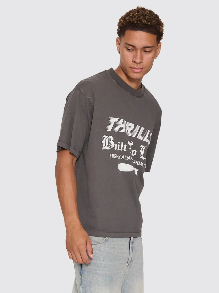 Camiseta Thrills Built To Last Oversize Box Crop Black – foto 5