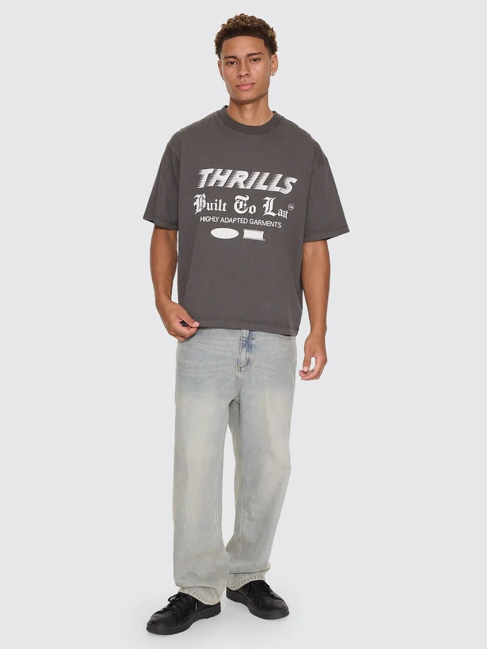 Camiseta Thrills Built To Last Oversize Box Crop Black – foto 6