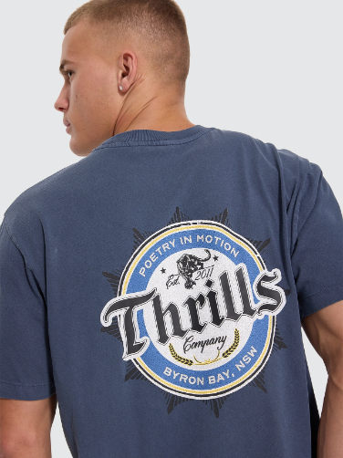 Camiseta Thrills Twist Off Merch Heritage Navy – foto 9