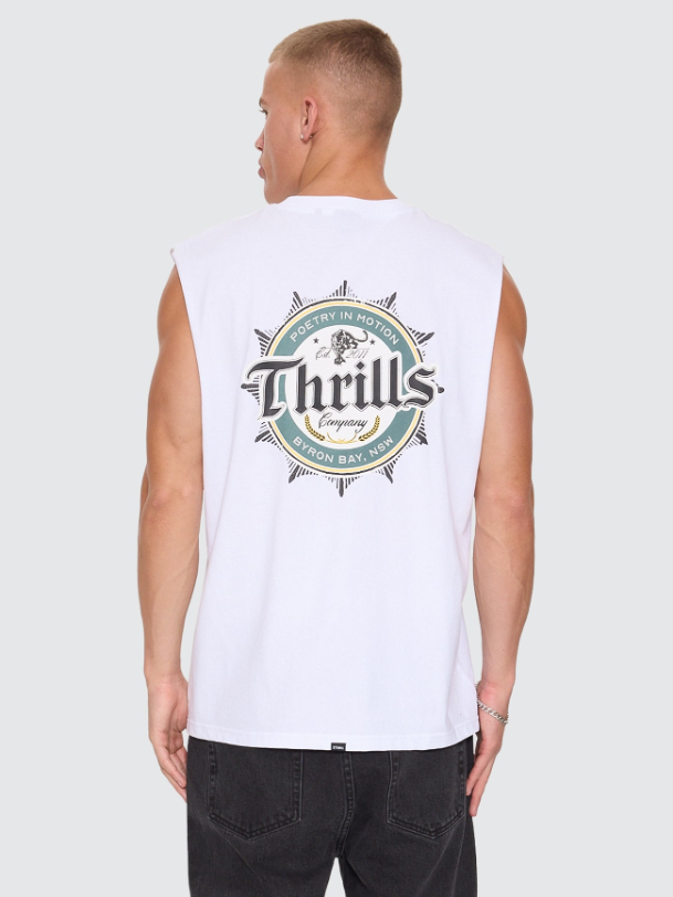 Camiseta Thrills Muscle Twist Off White