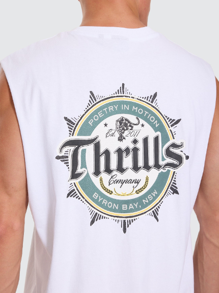 Camiseta Thrills Muscle Twist Off White – foto 3