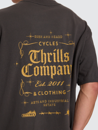 Camiseta Thrills Seen & Heard Oversize Box Crop Black – foto 8