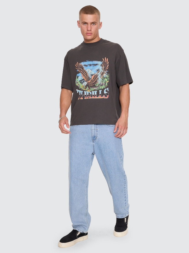 Camiseta Thrills Seen & Heard Oversize Box Crop Black – foto 12