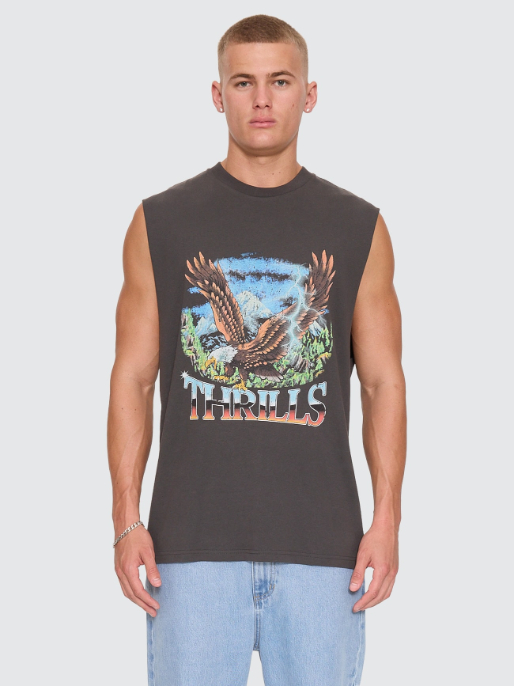 Camiseta Thrills Muscle Seen & Heard Black – foto 5