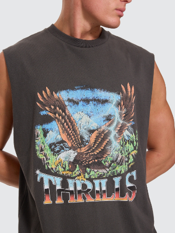 Camiseta Thrills Muscle Seen & Heard Black – foto 7