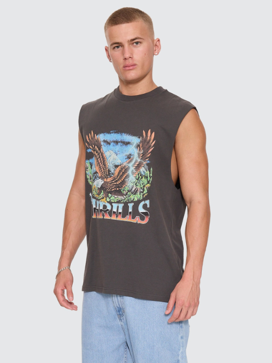 Camiseta Thrills Muscle Seen & Heard Black – foto 11