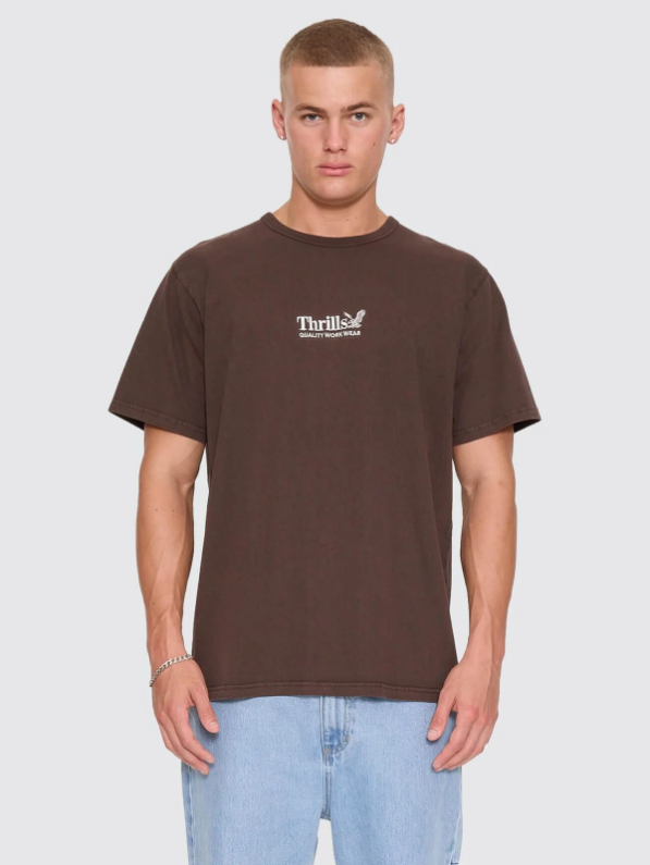 Camiseta Thrills Workwear Embro Postal Brown – foto 5