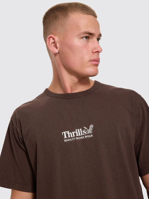 Camiseta Thrills Workwear Embro Postal Brown – foto 8