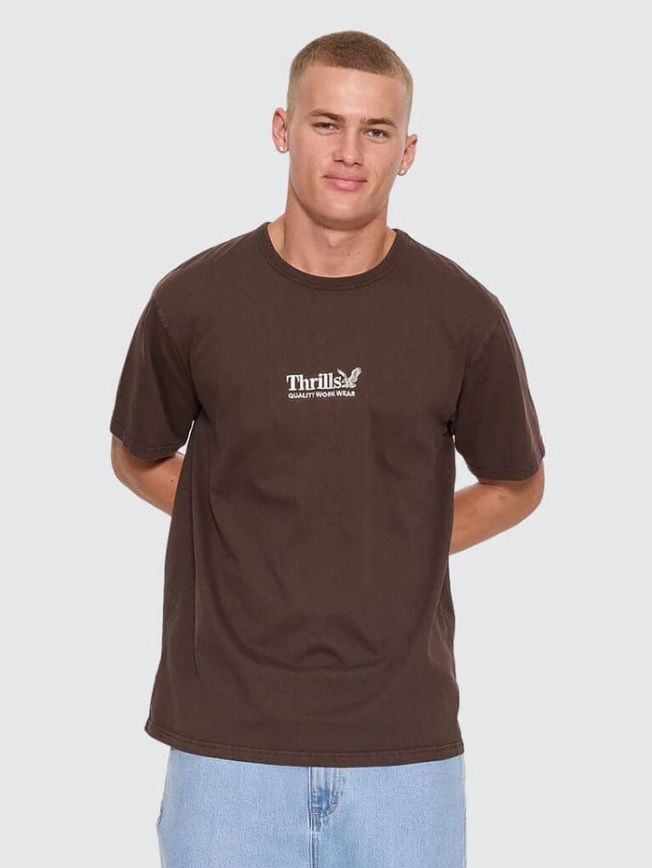 Camiseta Thrills Workwear Embro Postal Brown – foto 9