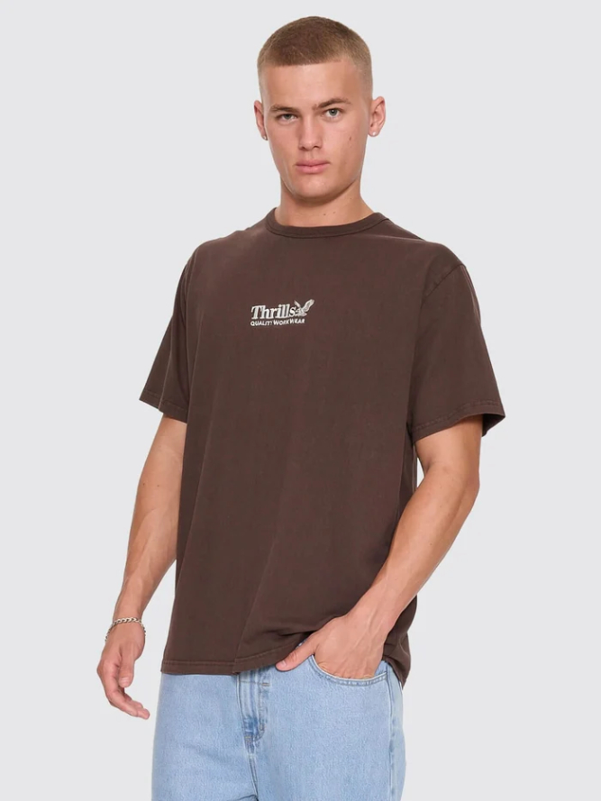 Camiseta Thrills Workwear Embro Postal Brown – foto 10