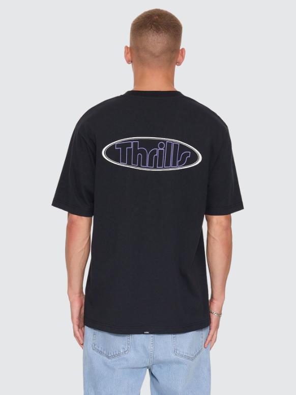 Camiseta Thrills Val For The Win Oversize Faded Black