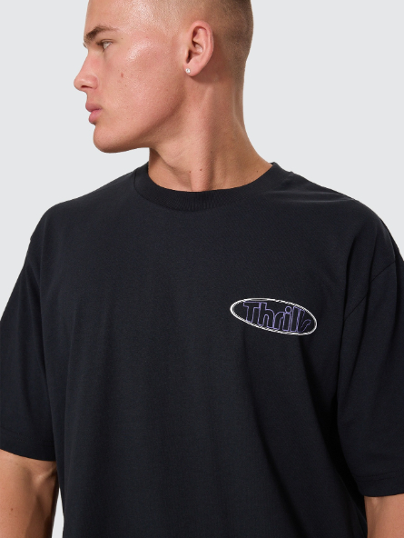 Camiseta Thrills Val For The Win Oversize Faded Black – foto 3