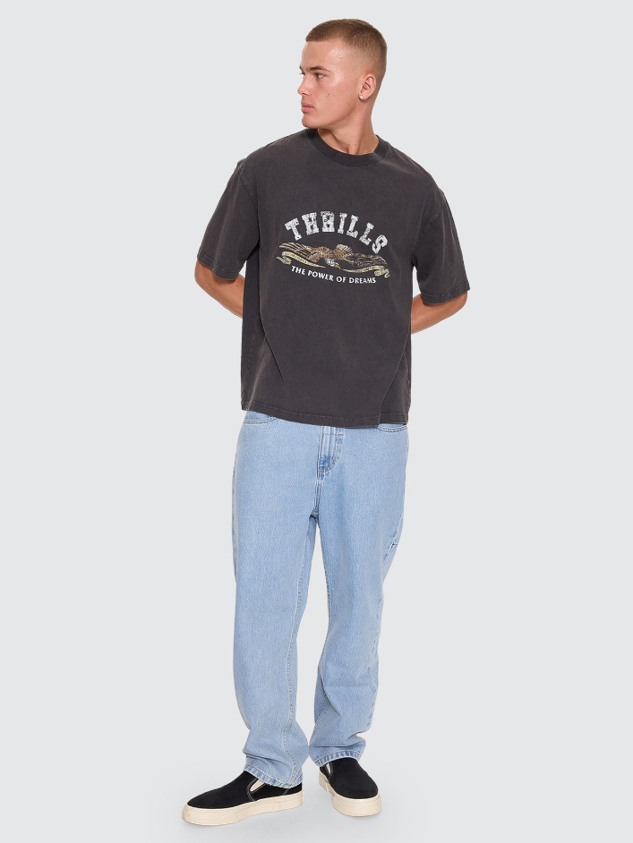 Camiseta Thrills The Power Dreams Oversize Box Crop Grey – foto 9