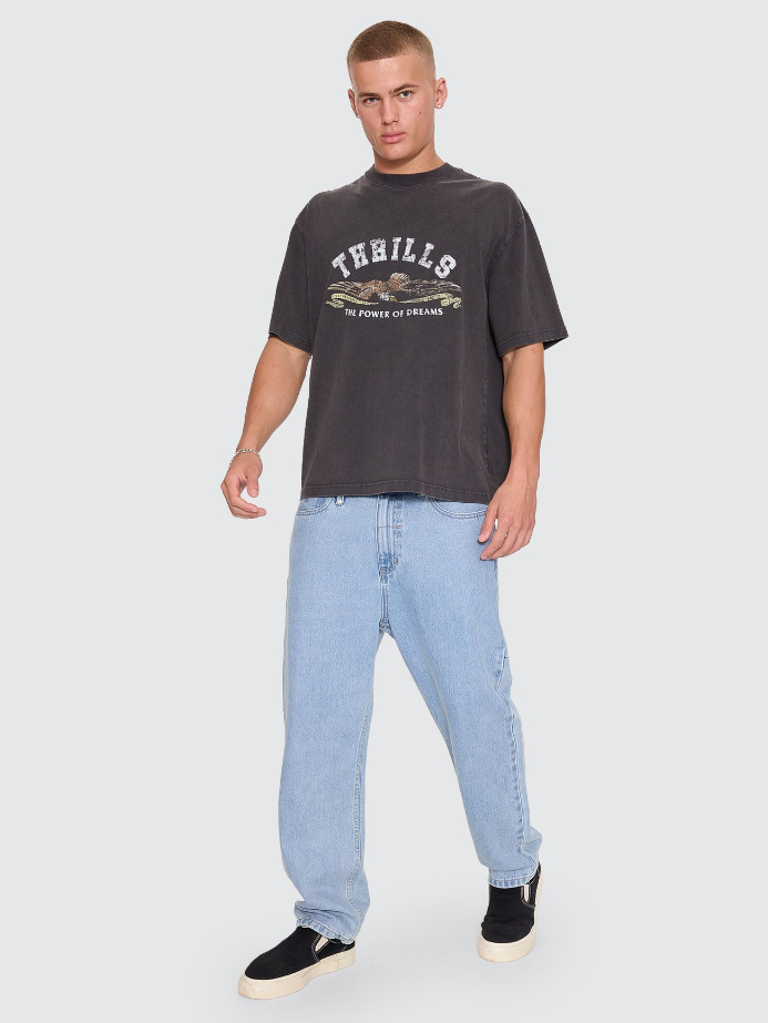 Camiseta Thrills The Power Dreams Oversize Box Crop Grey – foto 10