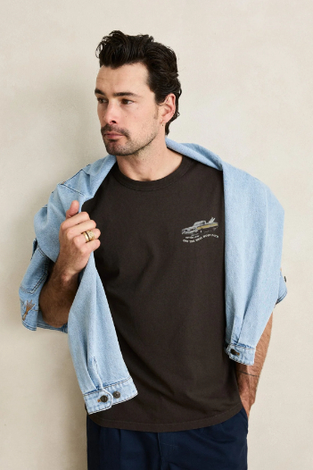 Camiseta Rhythm Heading West Vintage Black