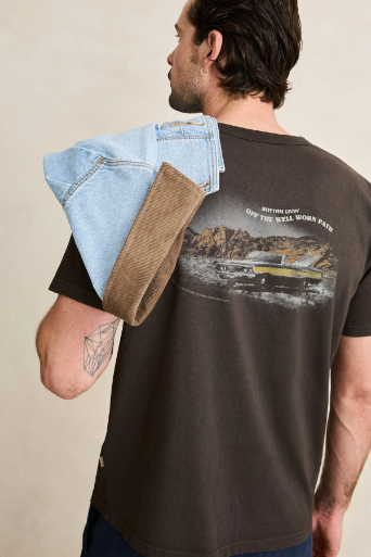 Camiseta Rhythm Heading West Vintage Black – foto 6