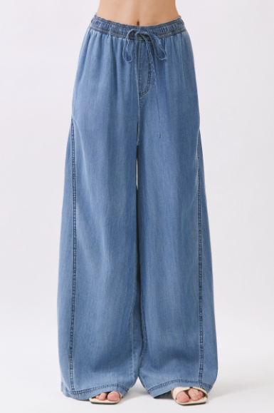 Pantalon Tencel Denim Wide Leg Med Wash – foto 6