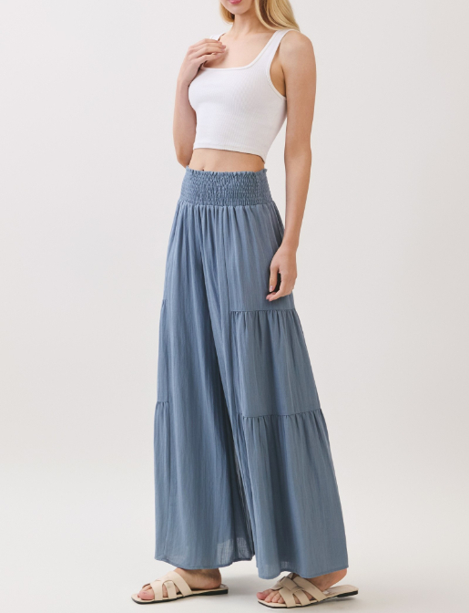 Pantalon Relaxed Flowy Wide Leg Slate – foto 3