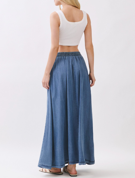 Enagua Maxi Tencel Flare Denim