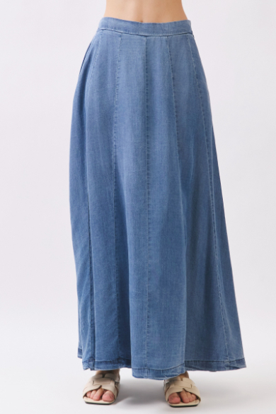 Enagua Maxi Tencel Flare Denim – foto 6