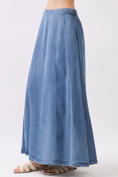 Enagua Maxi Tencel Flare Denim – foto 7