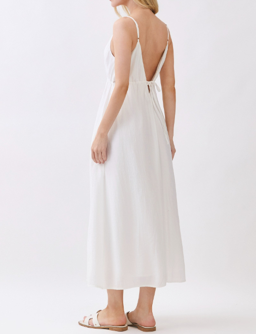 Vestido Strappy Relaxed And Flowy White – foto 5