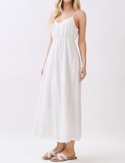 Vestido Strappy Relaxed And Flowy White – foto 6