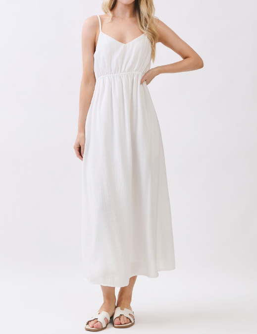Vestido Strappy Relaxed And Flowy White – foto 7
