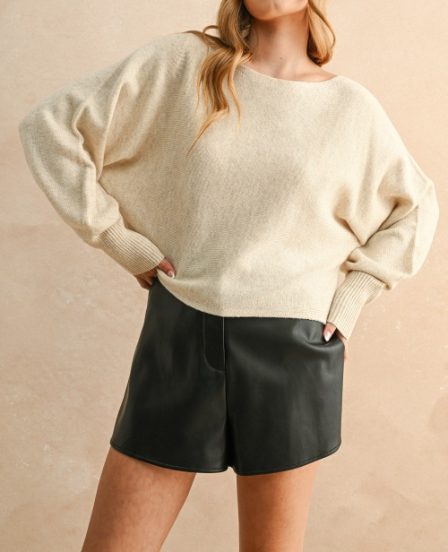 Sweater Boat Neck Oatmeal – foto 1