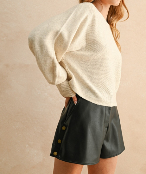 Sweater Boat Neck Oatmeal – foto 3