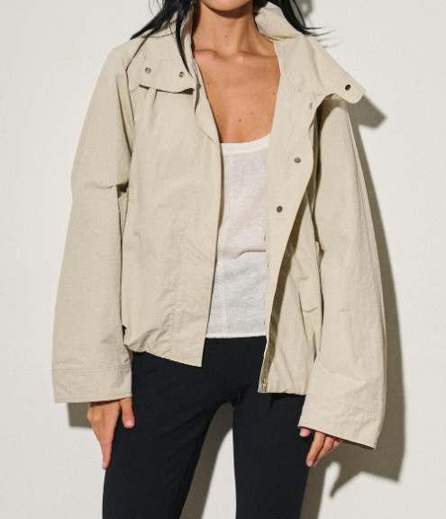 Jacket Hooded Nylon Windbreaker Lt Sage – foto 3