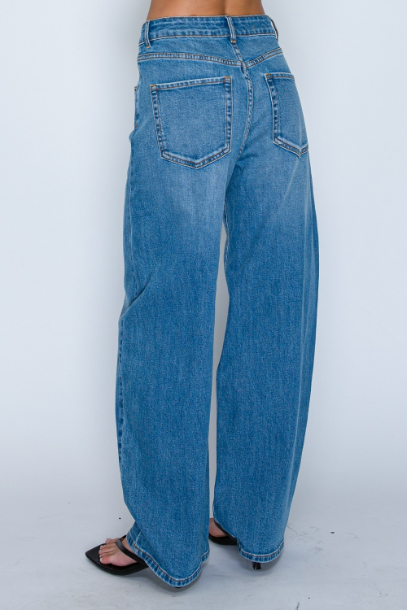 Jeans High Waisted Barrel Wide Leg Medium Wash – foto 2