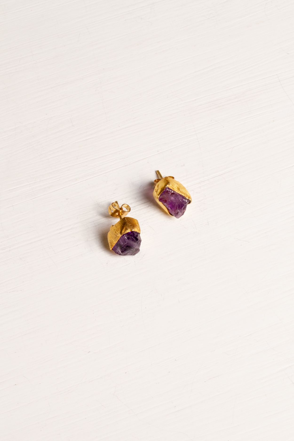 Arete Crystal Stud Amethyst – foto 1