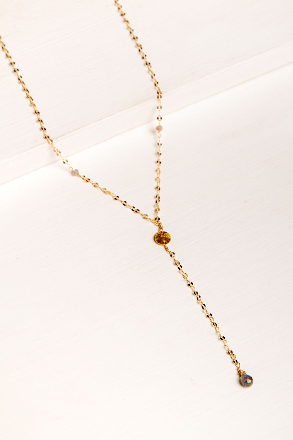 Collar Layer Labradorite Drop – foto 1