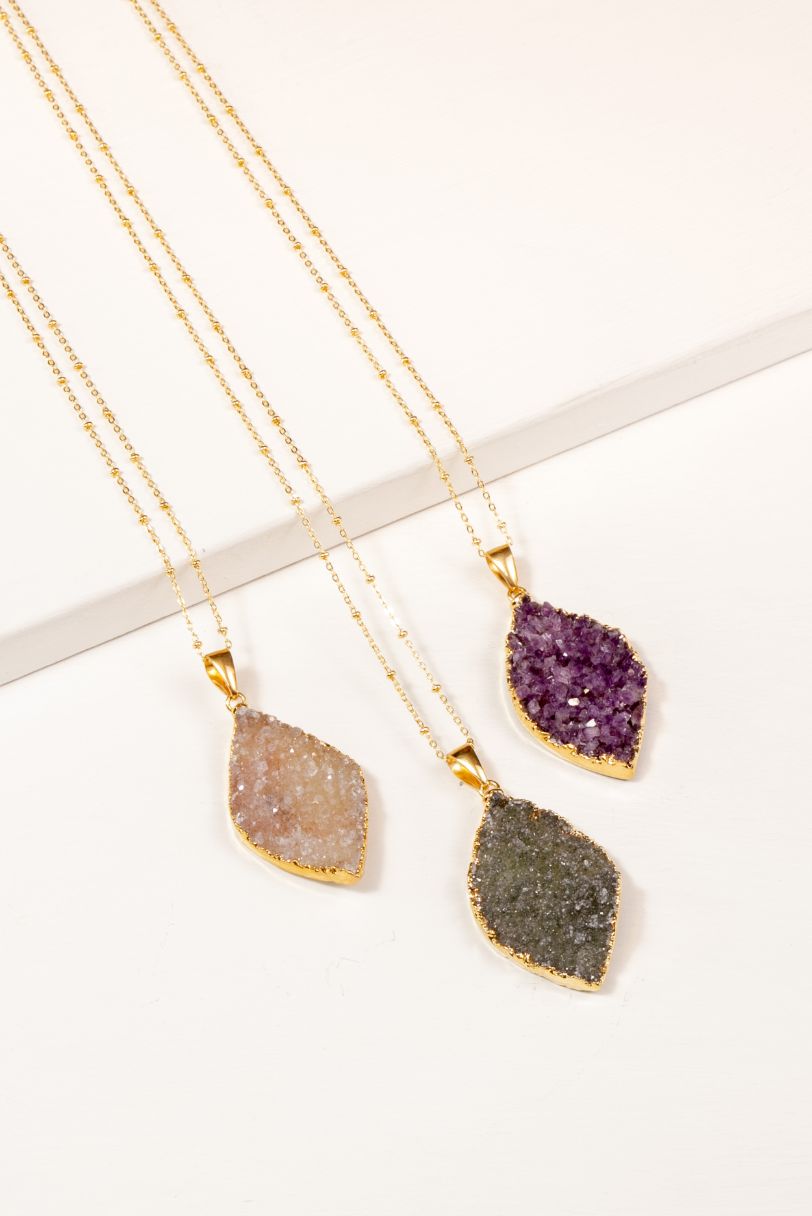 Collar GB Pendant Druzzy Leaf – foto 1