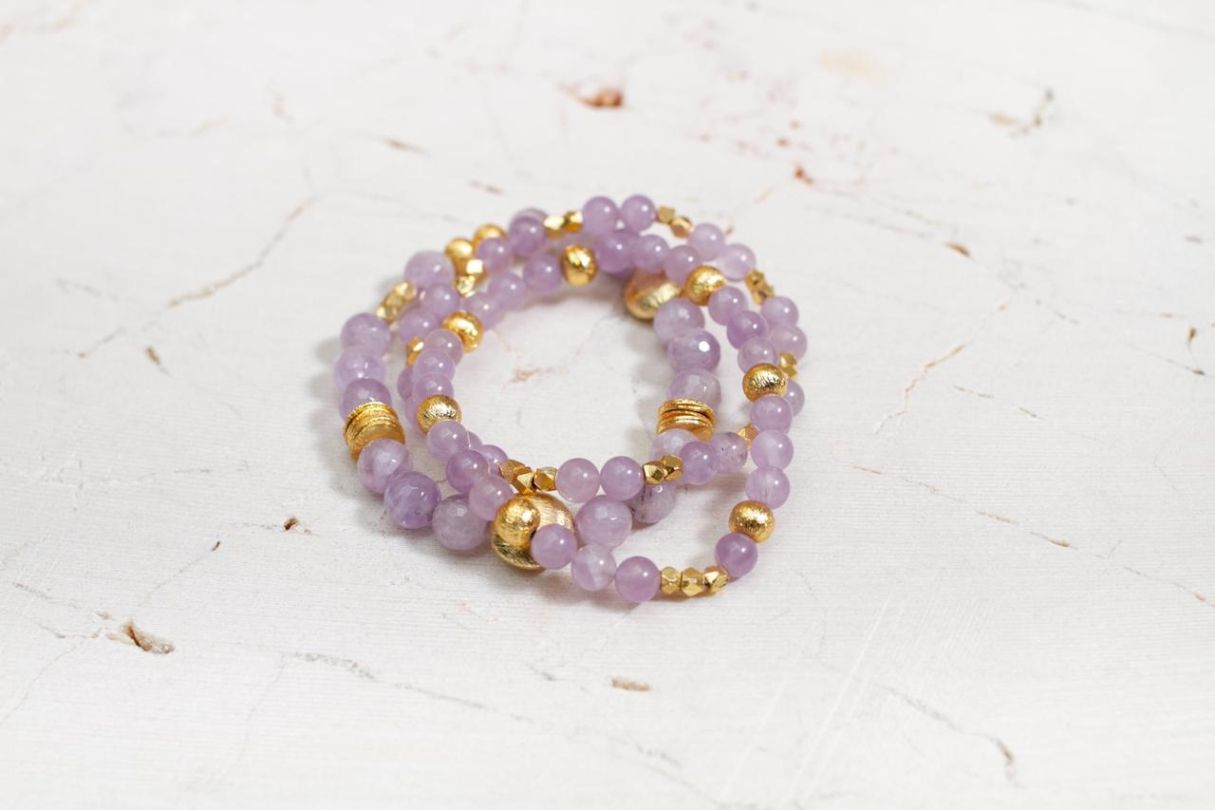 Pulsera Triple Set Amethyst – foto 1