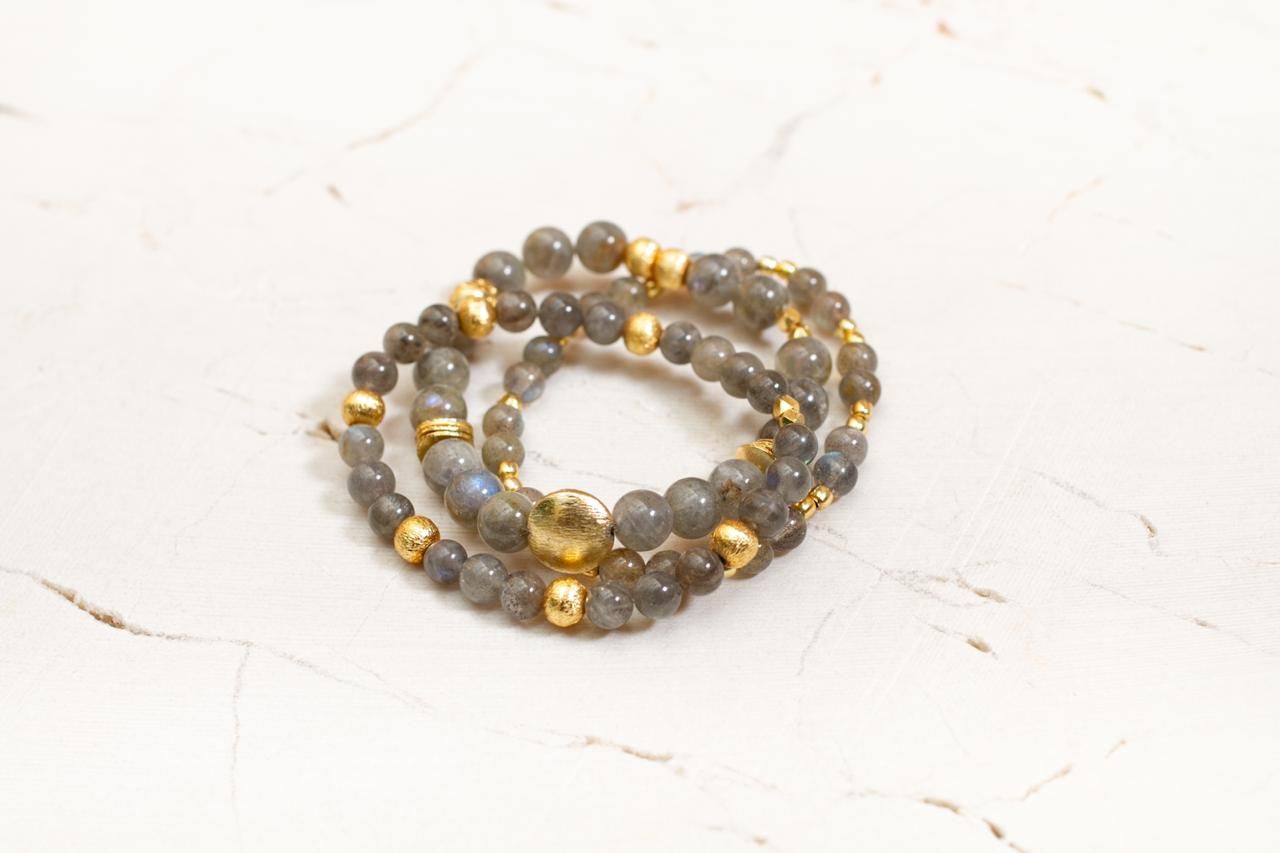 Pulsera Triple Set Labradorite – foto 1